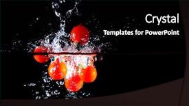  Presentation with bridge over troubled water - Audience pleasing PPT layouts consisting of splashing tomatoes into a water backdrop and a  colored foreground
