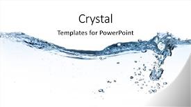 Presentation with splashing - Theme having splashing water with bubbles shot background and a white colored foreground