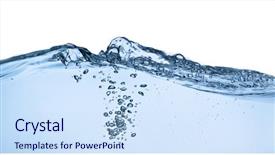  Presentation with splashing - Slides with splashing water with bubbles shot background and a  colored foreground