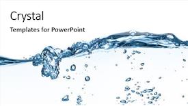  Presentation with many bubbles in water close - PPT layouts enhanced with splashing water with bubbles shot background and a white colored foreground