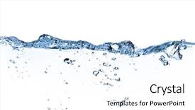  Presentation with splashing - Slide deck having splashing water with bubbles shot background and a white colored foreground