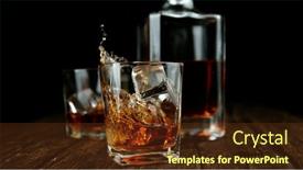  Presentation with whiskey - Theme enhanced with splashing-whiskey-from-glass background and a tawny brown colored foreground