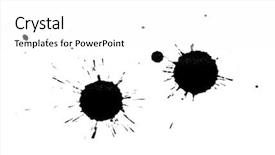  Presentation with ink - Presentation theme with splat - ink splotches on a white background and a white colored foreground