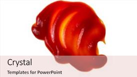  Presentation with ketchup - Amazing presentation design having splat - ketchup stain backdrop and a lemonade colored foreground