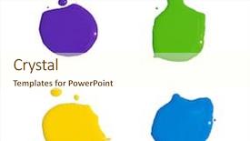  Presentation with shapes - Slides having splats splashes and blobs background and a cream colored foreground