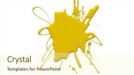  Presentation with shapes - Cool new PPT theme with splats splashes and blobs backdrop and a cream colored foreground