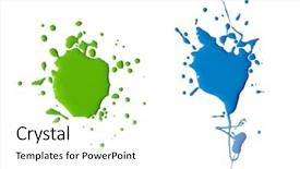  Presentation with shapes - Amazing presentation having splats splashes and blobs backdrop and a white colored foreground