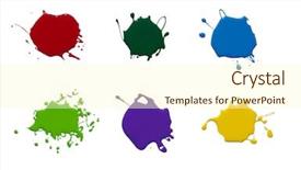  Presentation with shapes - Presentation theme featuring splats splashes and blobs background and a cream colored foreground