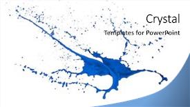  Presentation with paint splatter - Amazing PPT theme having splatter - blue paint splash isolated backdrop and a white colored foreground