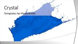  Presentation with paint splatter - Presentation theme having splatter - blue paint splash isolated background and a white colored foreground