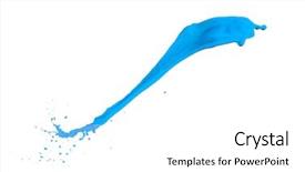  Presentation with splash - Audience pleasing PPT layouts consisting of splatter - blue paint splash isolated backdrop and a white colored foreground