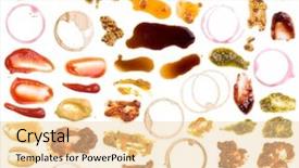  Presentation with food white - Slides featuring splatter - food stains isolated on white background and a lemonade colored foreground