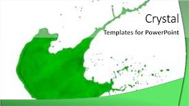  Presentation with white green - Presentation with splatter - green paint splash isolated background and a white colored foreground