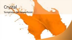  Presentation with paint splatter - Audience pleasing slide set consisting of pink fruiting capsules of the backdrop and a lemonade colored foreground.