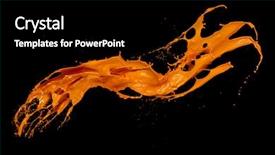  Presentation with paint splatter - Cool new presentation design with splatter - orange paint splash isolated backdrop and a black colored foreground