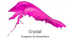  Presentation with splash - Slide deck featuring splatter - pink splash isolated on white background and a white colored foreground