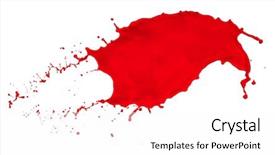  Presentation with paint splatter - Presentation design with splatter - red paint splash isolated background and a pink colored foreground
