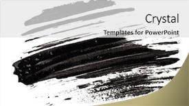  Presentation with stroke - Presentation theme featuring splatter - stroke sample of black mascara background and a light gray colored foreground