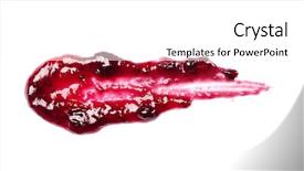  Presentation with jam - Beautiful PPT theme featuring splatter - sweet jam on white background backdrop and a white colored foreground