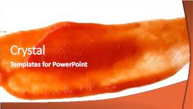  Presentation with tomato ketchup - Cool new theme with splatter - tasty ketchup tomato sauce isolated backdrop and a crimson colored foreground
