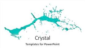  Presentation with paint splatter - Presentation design enhanced with splatter - turquoise paint splash isolated background and a white colored foreground