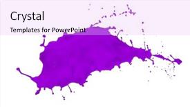  Presentation with paint splatter - Presentation with splatter - violet paint splash isolated background and a lavender colored foreground