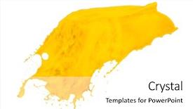  Presentation with fresh water splash green apple isolated white - Presentation theme consisting of splatter - yellow paint splash isolated background and a white colored foreground