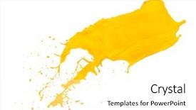  Presentation with paint splatter - Cool new presentation with splatter - yellow paint splash isolated backdrop and a white colored foreground