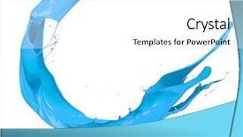  Presentation with paint splatter - Amazing presentation theme having splatter paint - blue splash isolated on white backdrop and a white colored foreground