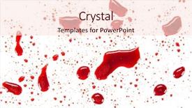  Presentation with blood - Beautiful theme featuring splattered blood stains on white backdrop and a lemonade colored foreground