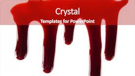  Presentation with dripping blood - Slide deck featuring splattered blood stains on white background and a crimson colored foreground