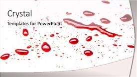  Presentation with blood stain - Beautiful PPT theme featuring splattered blood stains on white backdrop and a pink colored foreground