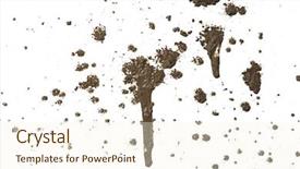  Presentation with pattern - PPT layouts consisting of splattered mud with drip pattern background and a cream colored foreground