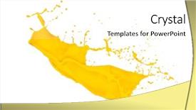  Presentation with splash - Theme with splatters - yellow paint splash isolated background and a white colored foreground
