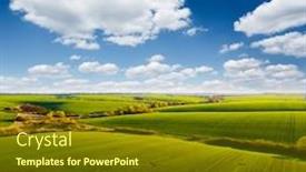  Presentation with green earth - Audience pleasing slide set consisting of splendid-aerial-photography-of-green backdrop and a tawny brown colored foreground