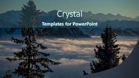  Presentation with fog - PPT theme with splendid-apline-scenery-high-mountains background and a  colored foreground
