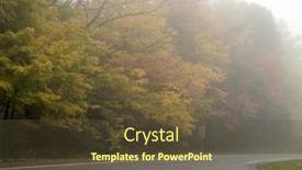  Presentation with autumn - PPT layouts featuring splendid autumn colors at full peak in new england background and a tawny brown colored foreground