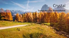  Presentation with tourist - Theme consisting of splendid autumn landscape in val background and a light blue colored foreground