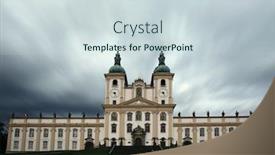  Presentation with baroque - Beautiful presentation featuring splendid-baroque-basilica-of-holy backdrop and a sky blue colored foreground