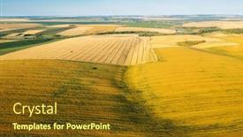  Presentation with earth land - Presentation theme having splendid-cultivated-land-and-green background and a tawny brown colored foreground