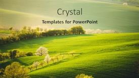  Presentation with agrarian - Slide set featuring splendid-hilly-relief background and a mint green colored foreground