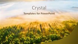  Presentation with light rays - Presentation theme with splendid-misty-view-of-tree background and a lemonade colored foreground