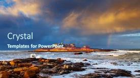  Presentation with stormy sea - Presentation with splendid-morning-light-on-cape background and a ocean colored foreground