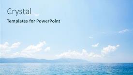  Presentation with calm sea - PPT layouts with splendid-seascape-of-the-calm background and a sky blue colored foreground