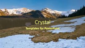  Presentation with springtime - PPT layouts enhanced with splendid-spring-scene-with-snow background and a tawny brown colored foreground