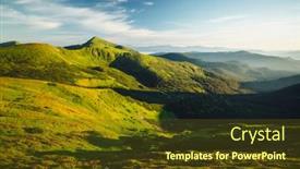  Presentation with nature art - Theme having splendid-summer-scene-in-sunny background and a tawny brown colored foreground