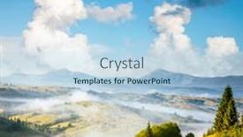  Presentation with earth eye - Slide set consisting of splendid-summer-scene background and a light blue colored foreground