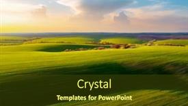  Presentation with agrarian - Slides enhanced with splendid-summer-scene background and a tawny brown colored foreground