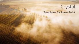  Presentation with earth land - Amazing slide set having splendid-view-from-a-drone backdrop and a lemonade colored foreground