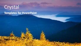  Presentation with awesome - PPT theme enhanced with splendid-view-of-mountain-peaks background and a teal colored foreground